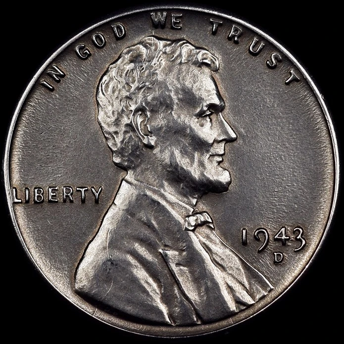 NGC reprocessed 1943-D steel cent with altered zinc coating
