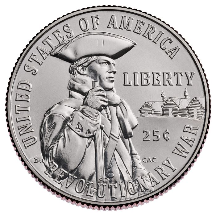 Revolutionary War · reverse: A Continental Army soldier at Valley Forge.