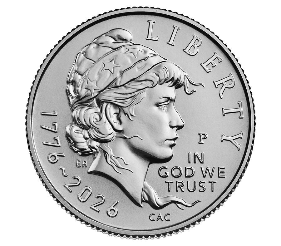 2026 Emerging Liberty · obverse: Liberty, the anniversary date and Philadelphia P.