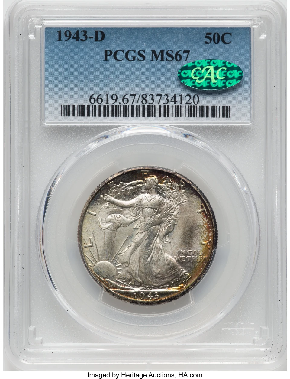 PCGS MS67 · CAC obverse and holder where shown