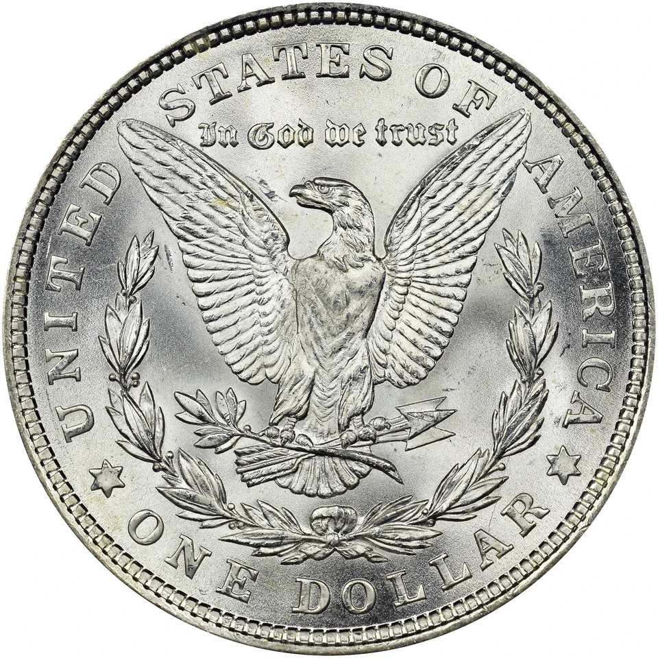 Morgan dollar reverse showing the denomination ONE DOLLAR