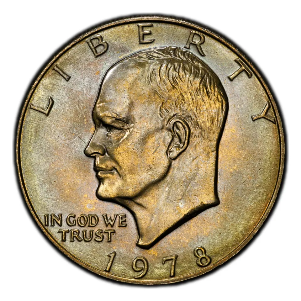 1978 Philadelphia Eisenhower dollar obverse: read the date and inspect above it for a mint letter.