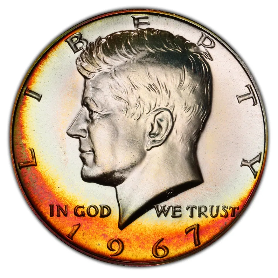 1967 SMS · obverse: A Special Mint Set example with a different surface appearance.