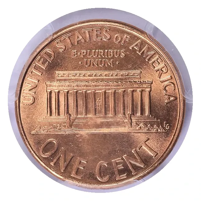 Same 1993-D reverse: Memorial building, AMERICA and ONE CENT; plating color does not identify a rare alloy.