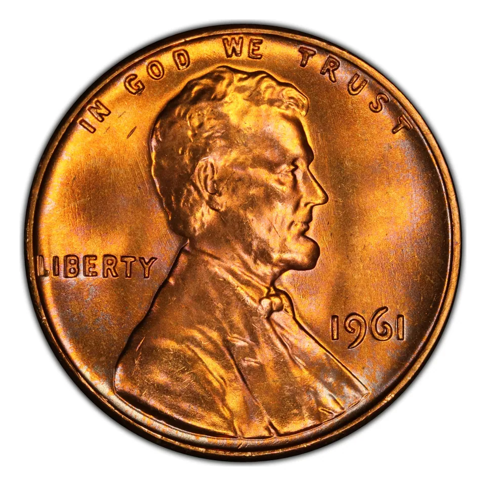 1961 Philadelphia cent: no letter beneath the date is normal.
