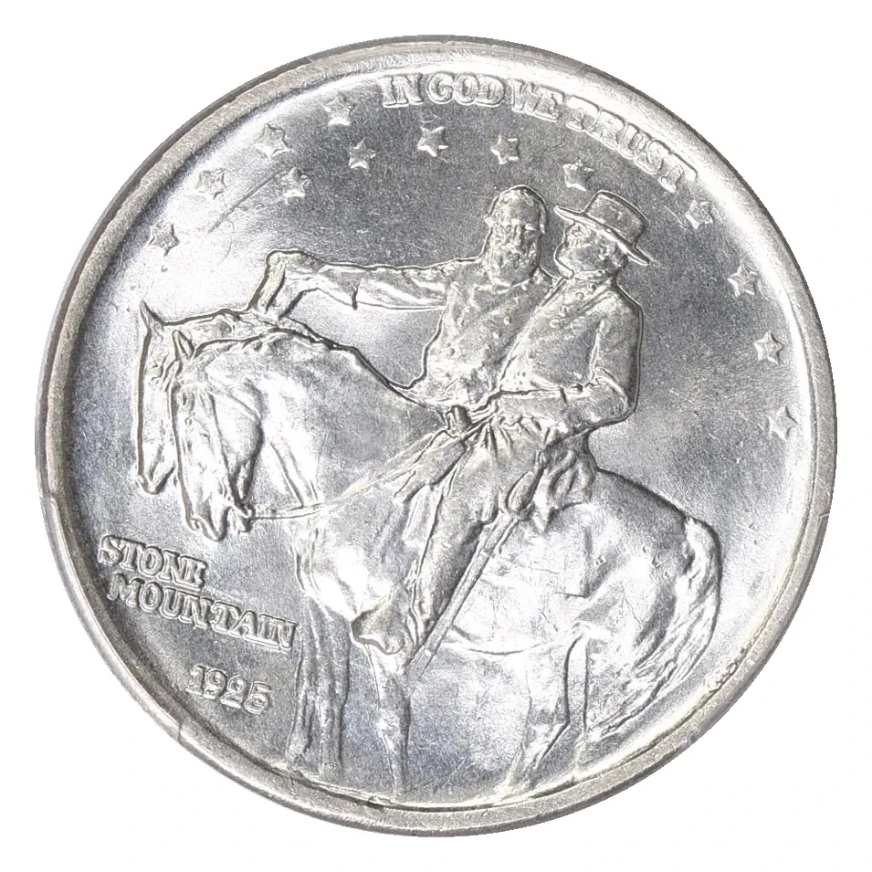 1925 Stone Mountain obverse: another classic silver program with a different historical subject.