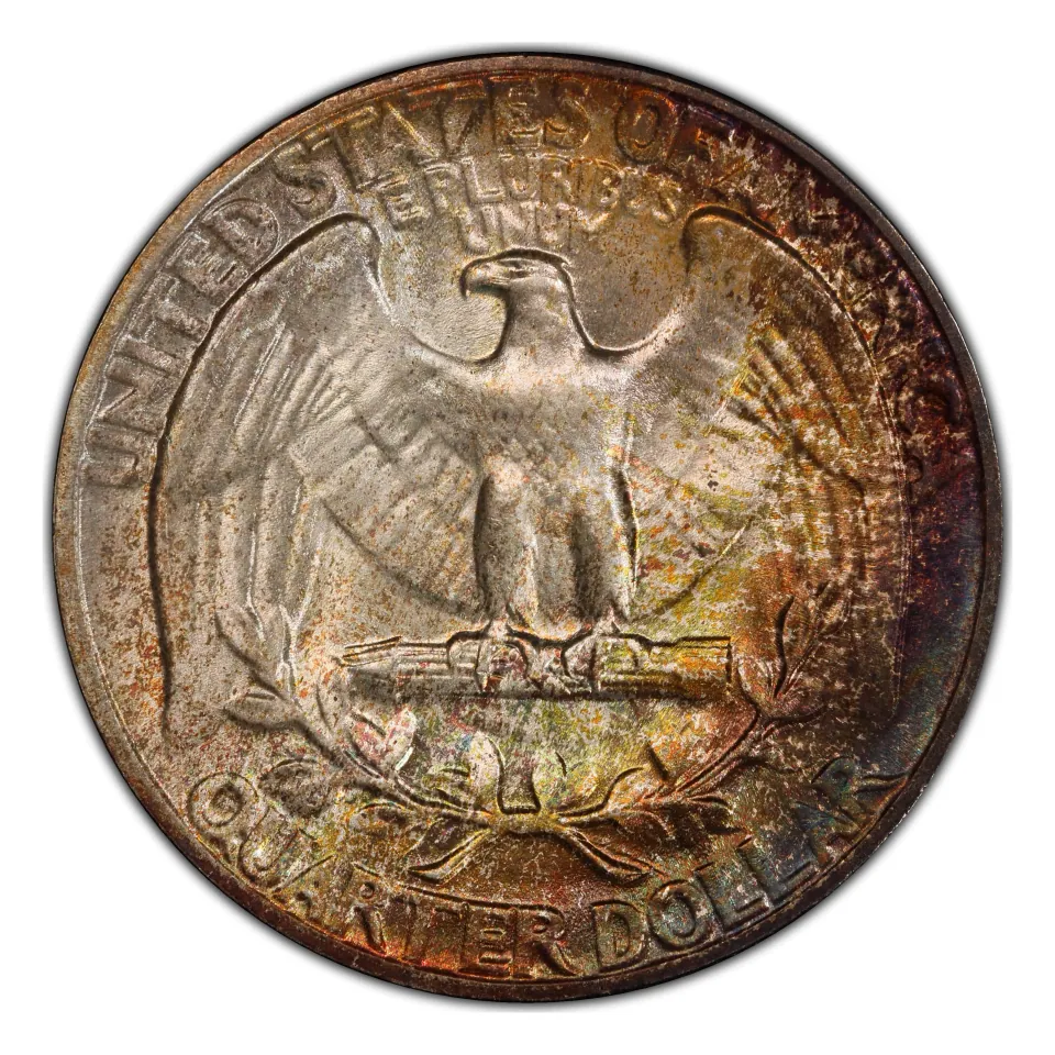 Same 1945 eagle reverse: check below the wreath and above QUARTER DOLLAR for D or S.