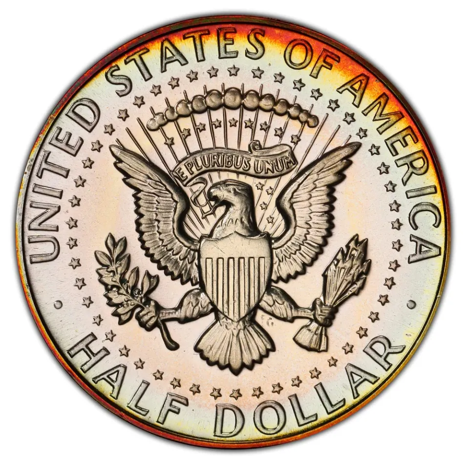 Same SMS coin · reverse: Compare finish as well as detail; both issues contain 40% silver.