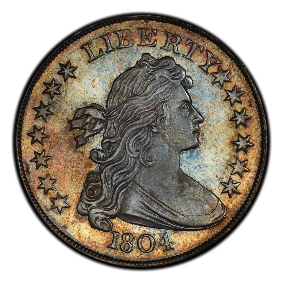 1804 Class I dollar obverse: the date must be interpreted with its later striking history.