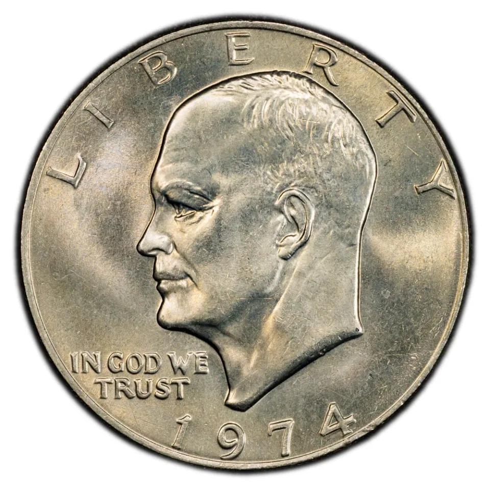 1974 Philadelphia clad · obverse: No mint letter; the normal composition is copper-nickel clad.