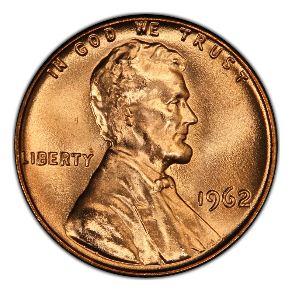 1962 Philadelphia obverse: a normal no-mark date below IN GOD WE TRUST.
