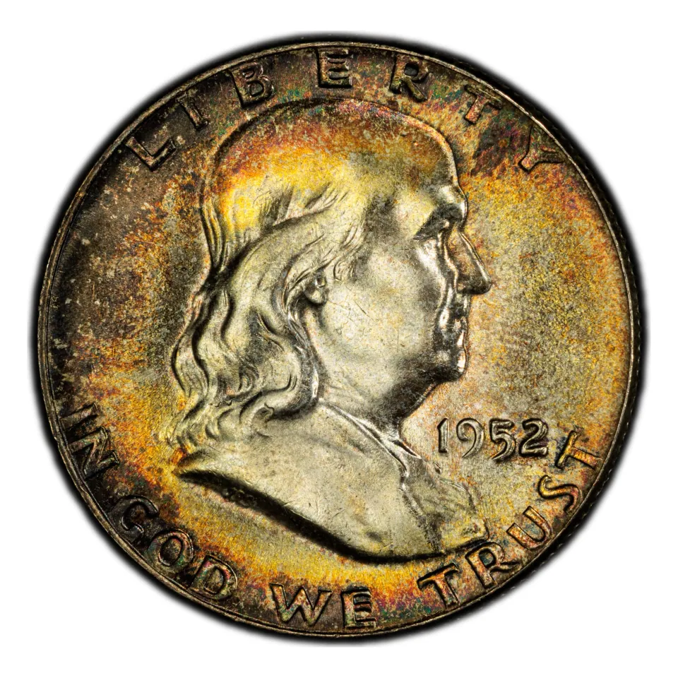 1952 Franklin obverse: the portrait identifies the Franklin series, not Kennedy.
