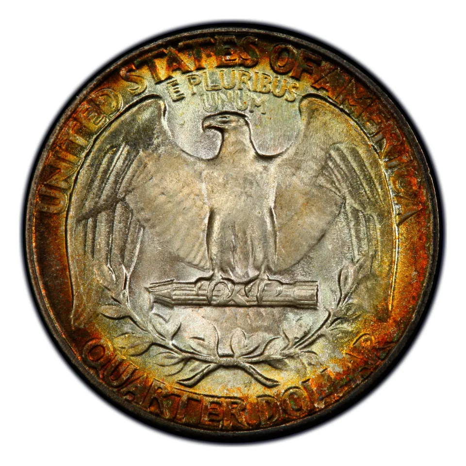Same 1941 reverse: inspect the area below the wreath and above QUARTER DOLLAR for a mint mark.