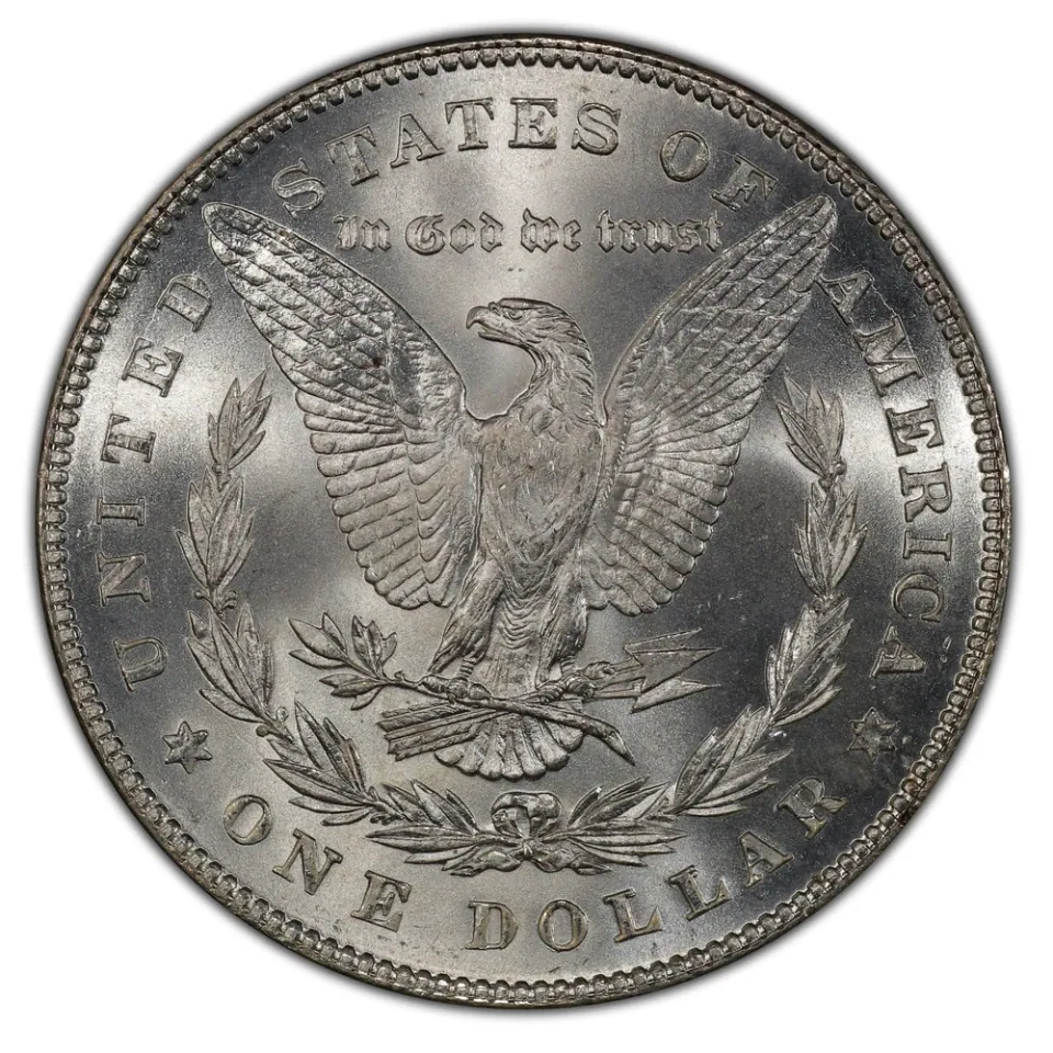 Same coin · seven-tail-feather reverse: Read the eagle’s tail and the area below the wreath.
