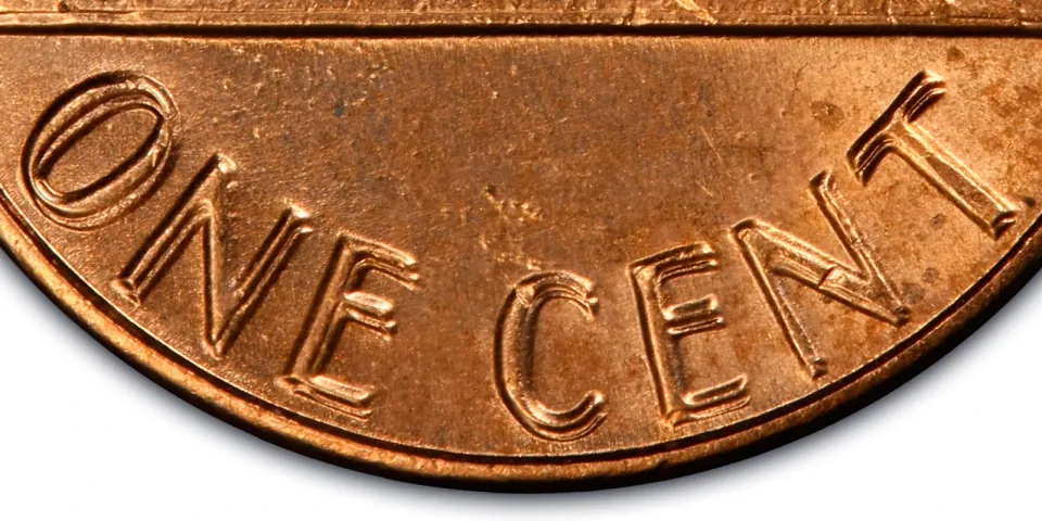 Recognized doubled die reverse · lettering detail: Look for separated, repeated letter outlines.