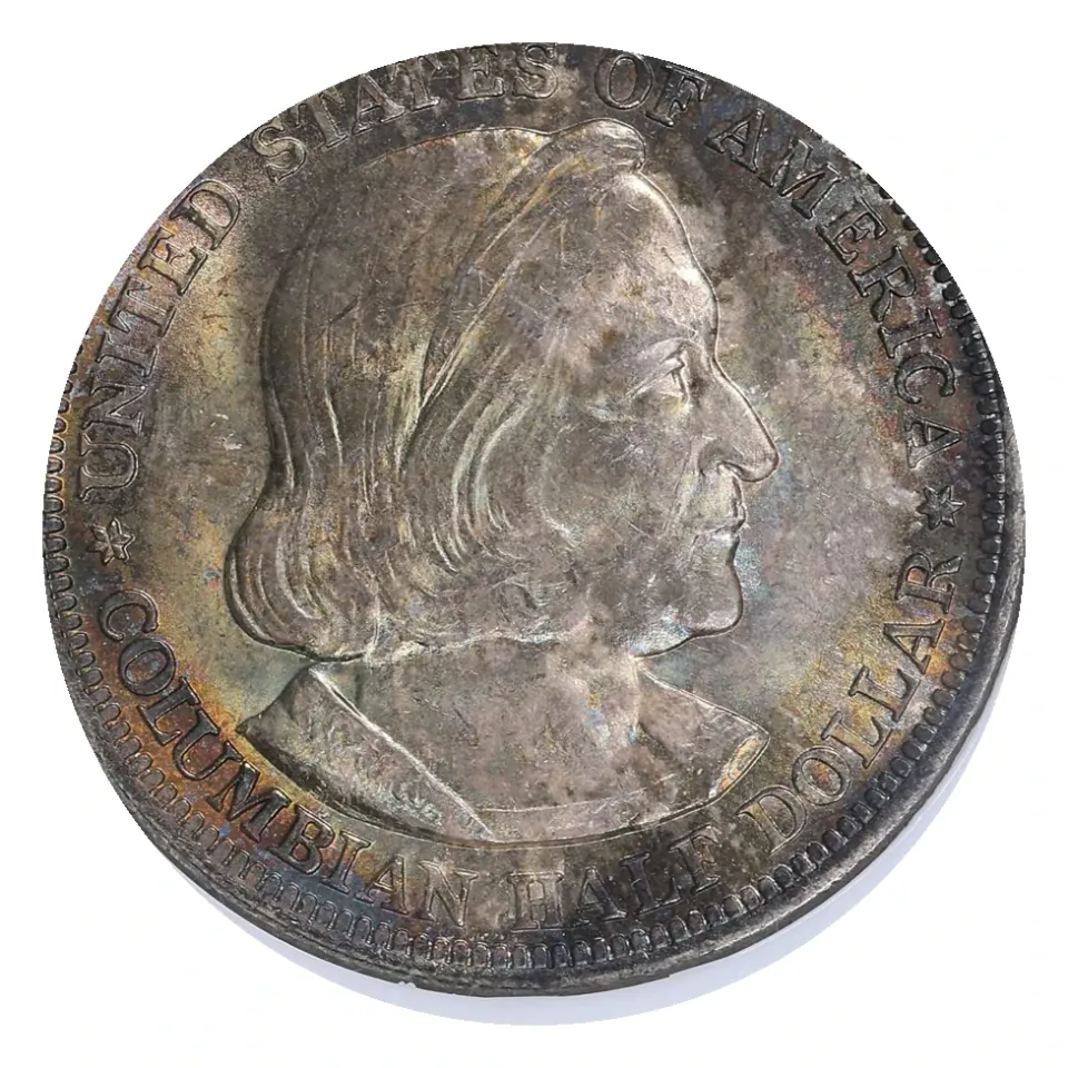 1893 Columbian half dollar obverse: one identified example from the classic era.