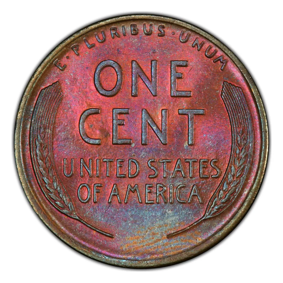 Same 1918 wheat reverse: ONE CENT is framed by two wheat ears.