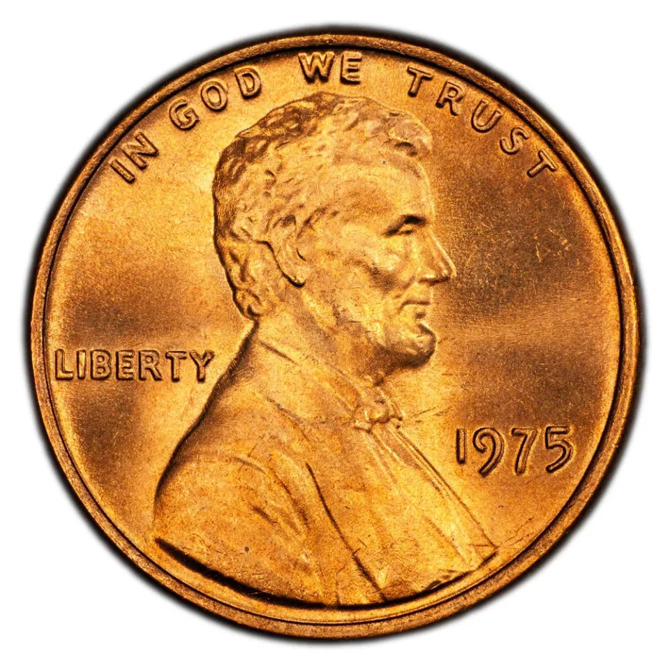 1975 Philadelphia · obverse: Standard copper, not gold-plated.