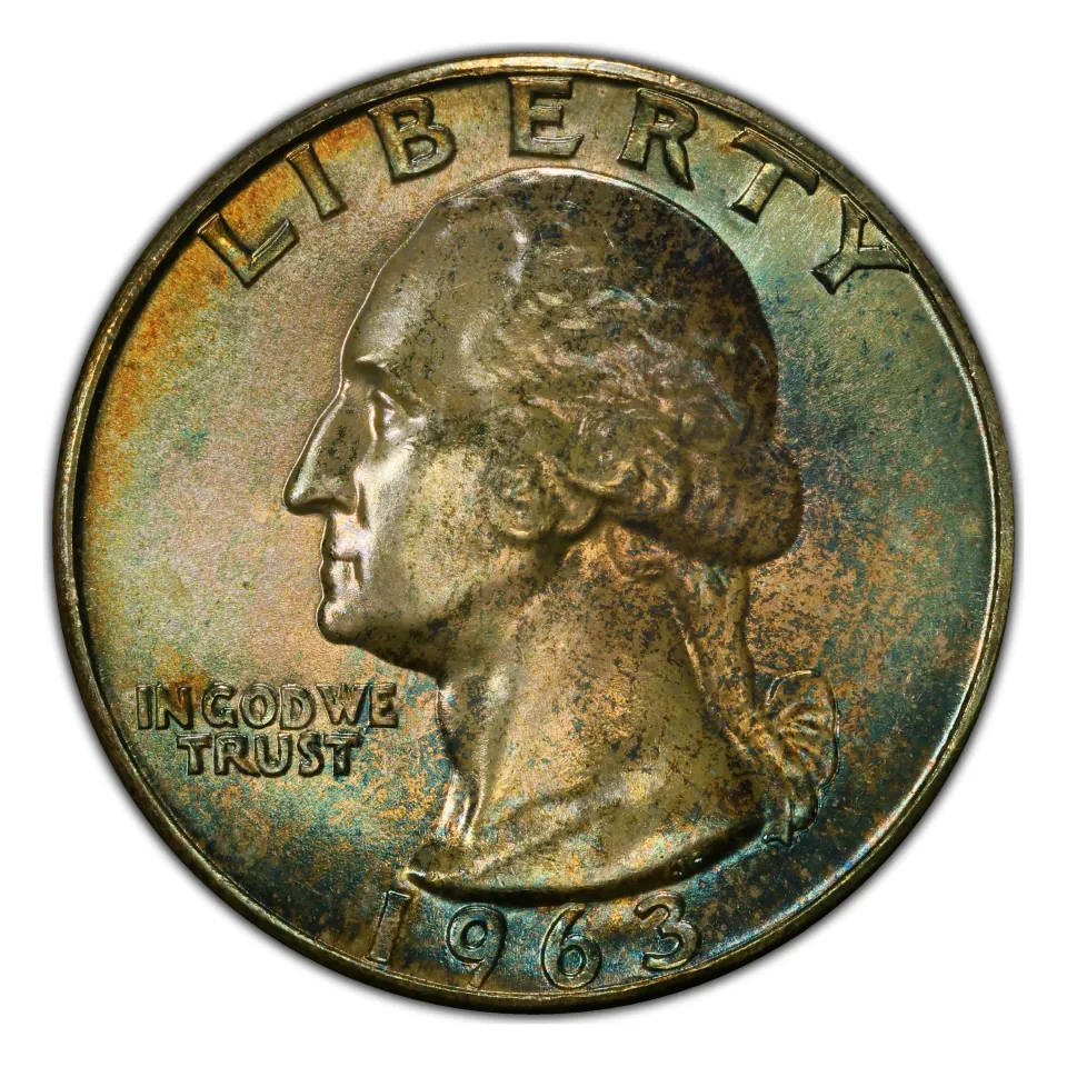 1963 Philadelphia Washington obverse: the full date appears below the portrait.