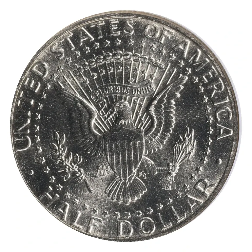 Same 1997-P reverse: presidential-seal eagle; ordinary P/D coins use clad construction, not 90% silver.