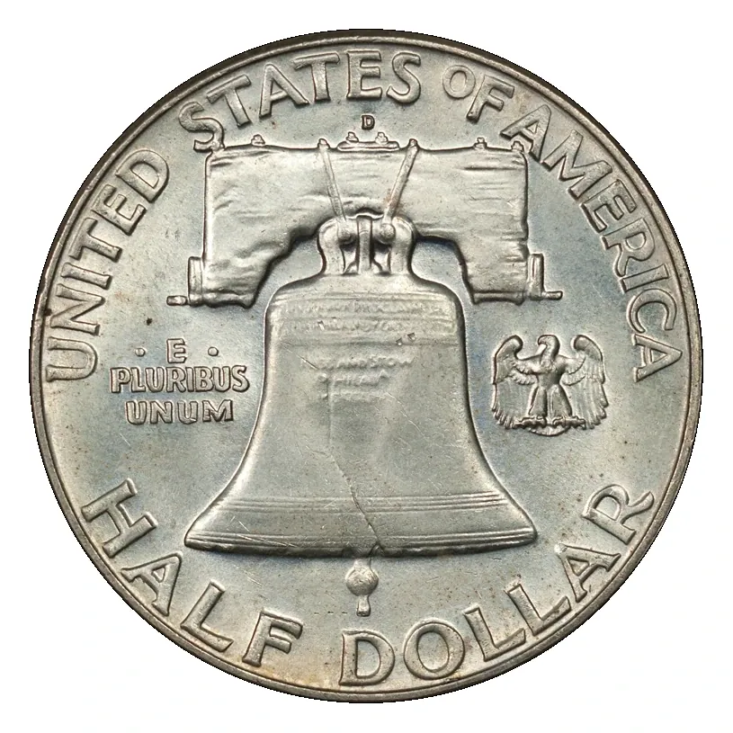 Same 1963-D reverse: D is above the bell; the horizontal lines need a separate strike assessment.