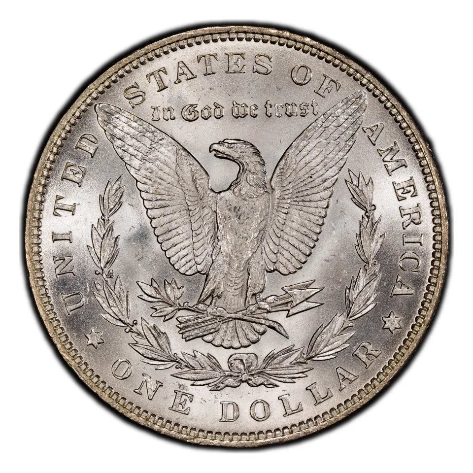 Same 1891 reverse: the mint-mark area is above DO in DOLLAR, below the wreath.