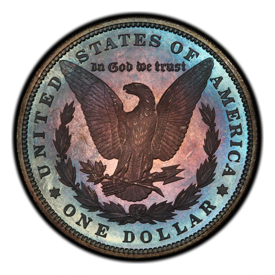 Same Philadelphia Proof reverse: no mint mark below the wreath.